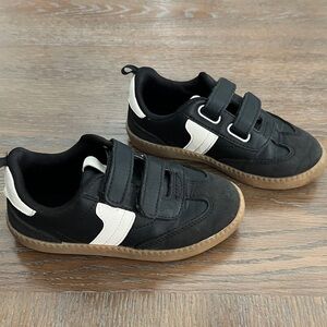 Kids Black and White Velcro Sneakers